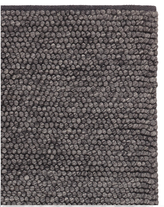 Handwoven Wool Carpet – Textured Gray