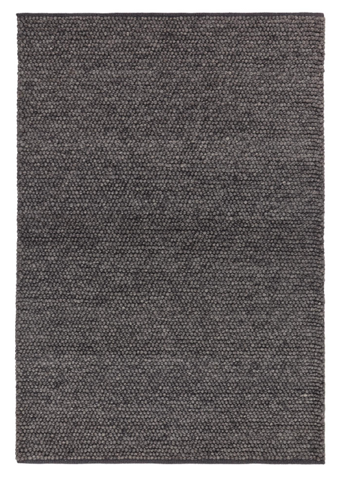 Handwoven Wool Carpet – Textured Gray