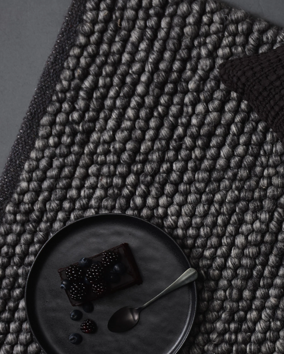 Handwoven Wool Carpet – Textured Gray