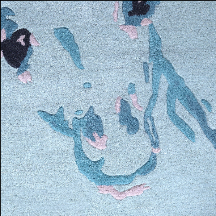 PEQURA Handwoven Wool Carpet – Abstract Giraffe Motif | 5x8 ft