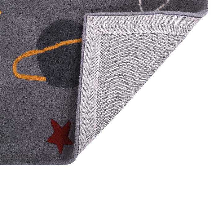 PEQURA Handwoven Wool Carpet – Space-Themed Sloth in Spacesuit Rug, 4x6 ft