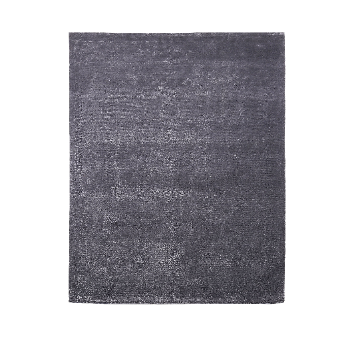 PEQURA Dark Textured Wool Rug – Handwoven Modern Minimalist Wool Carpet (5x8 ft)