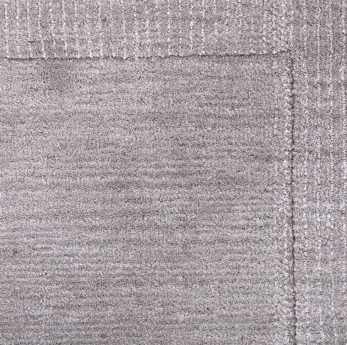 PEQURA Silver-Gray Textured Wool Rug – Handwoven Minimalist Luxury Carpet