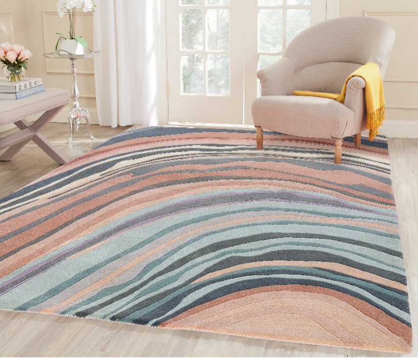 PEQURA Earth-Layered Organic Wool Carpet – Handwoven Geology-Inspired Designer Rug