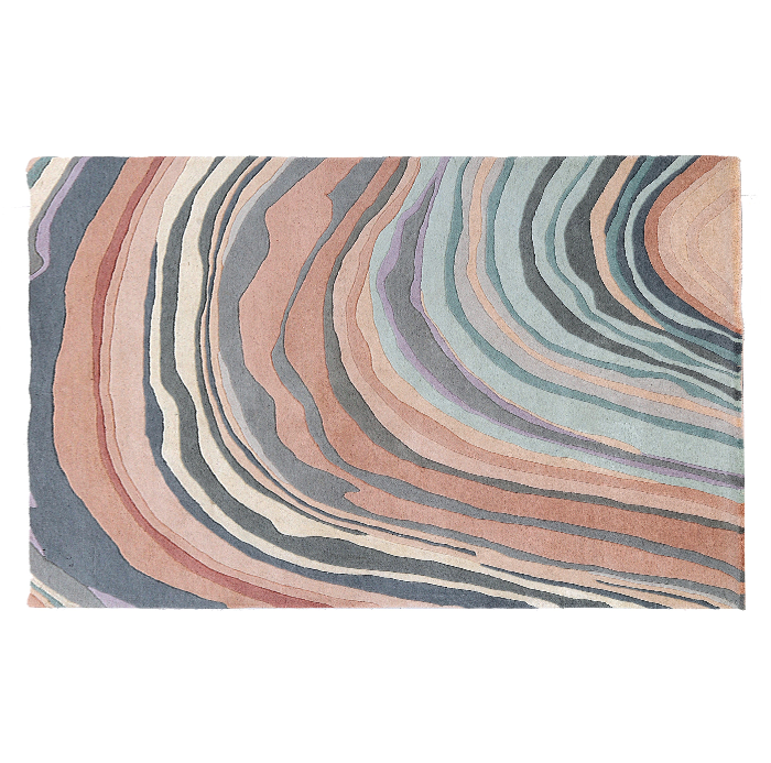 PEQURA Earth-Layered Organic Wool Carpet – Handwoven Geology-Inspired Designer Rug