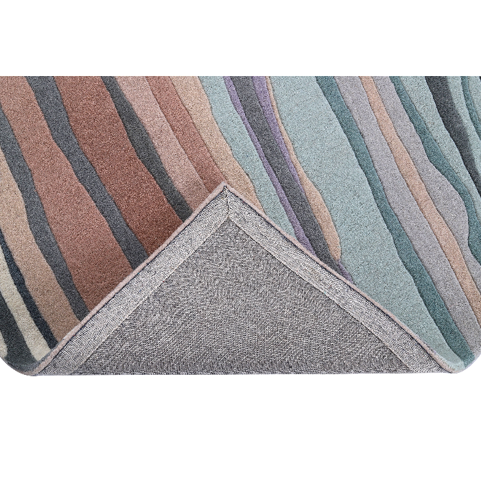 PEQURA Earth-Layered Organic Wool Carpet – Handwoven Geology-Inspired Designer Rug