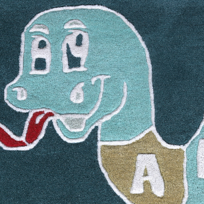 PEQURA Alphabet Snake Wool Carpet – Handwoven Educational Kids’ Rug with A–Z Cartoon Design