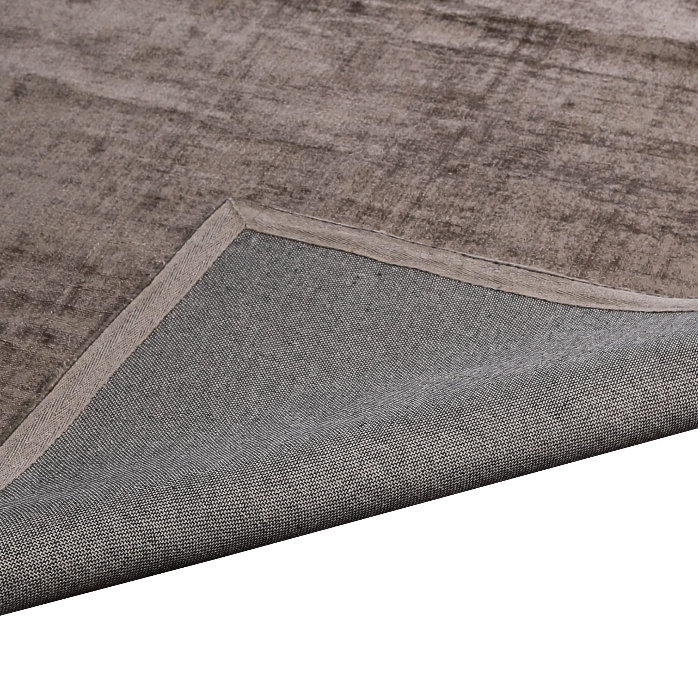 PEQURA Faded Grid Texture Wool Carpet – Distressed Modern Rug in Gray & Beige Tones