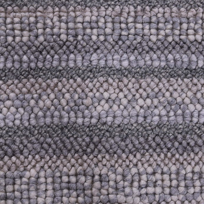 PEQURA-Gray Gradient Striped Wool Rug