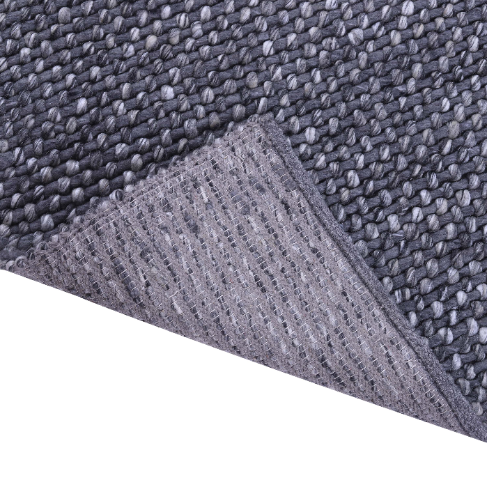 PEQURA-Handwoven Speckled Gray Wool Carpet