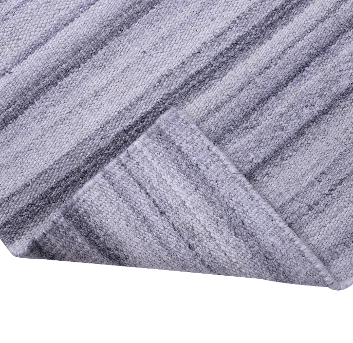 Gray Gradient Handwoven Wool Rug