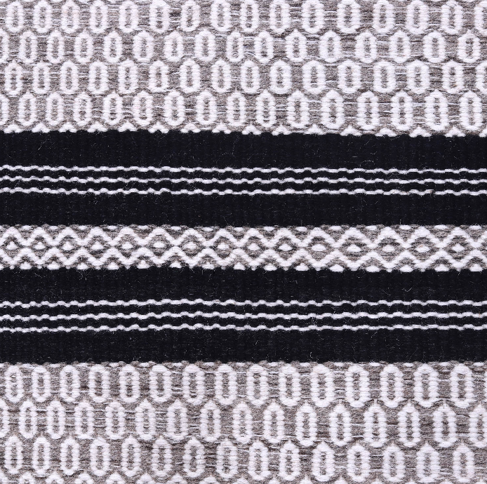 Hex-Textured Stripe Handwoven Wool Rug