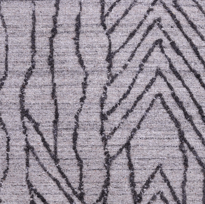 Zigzag Bark-Inspired Handwoven Wool Rug