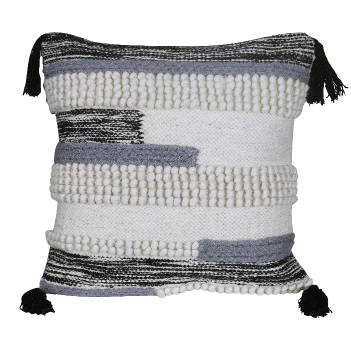 Monochrome Textured Cushion Covers – Pack of 2