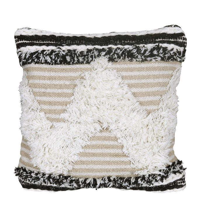 Beige-White Boho Cushion Covers (Set of 2)