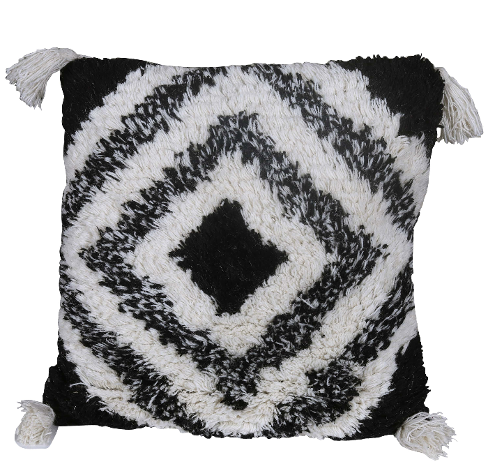 Black-White Diamond Cushion Covers (Set of 2)