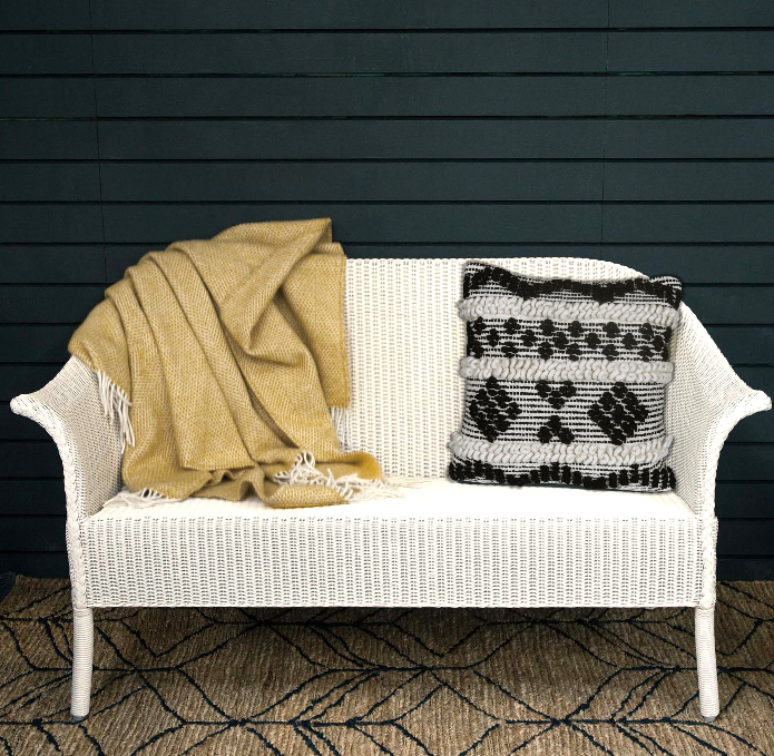 Black & White Wool Cushion Covers (Set of 2)