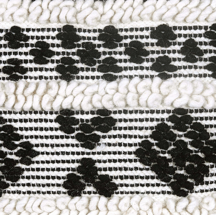 Black & White Wool Cushion Covers (Set of 2)