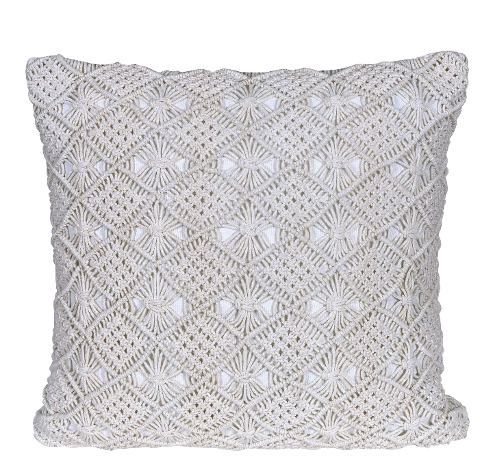 Textured Beige Diamond Cushion Covers (Pack of 2)