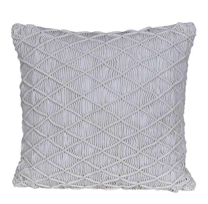 Woven Diamond Cushion Covers in Grey (Pack of 2)