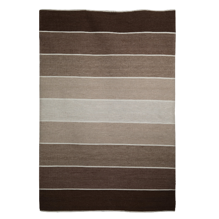 Wool Rug – Earth-Toned Stripe Handwoven Design