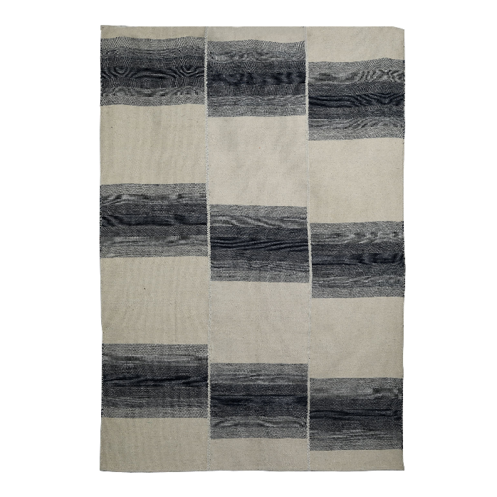 Wool Rug – Alternating Rectangular Block Design