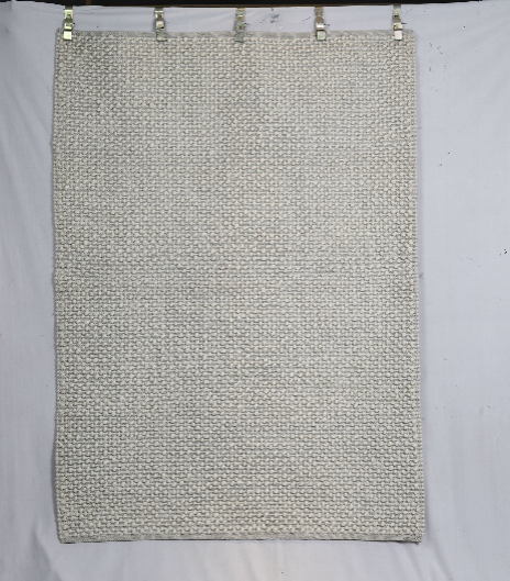 Neutral Woven Wool Rug – Minimalist Texture