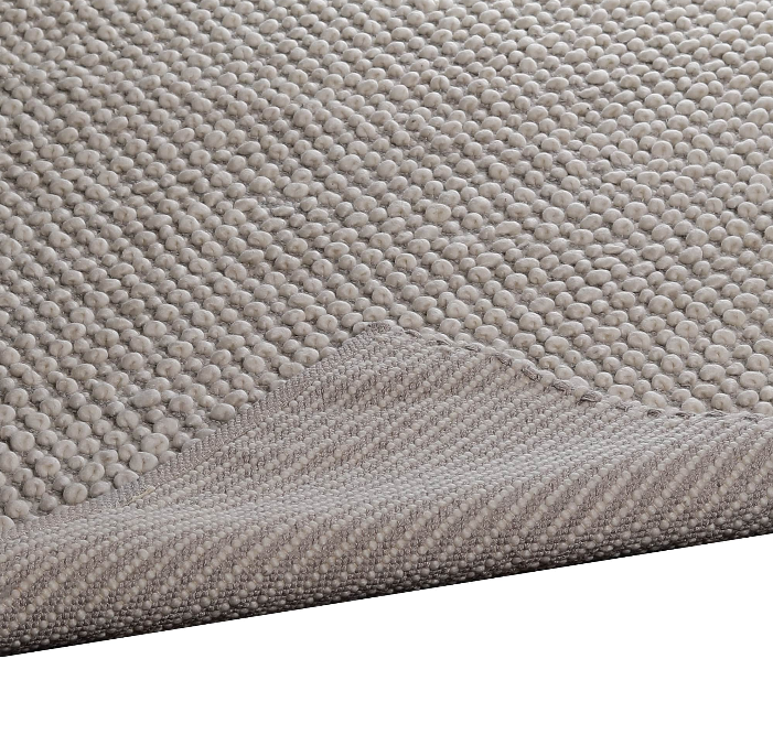 Neutral Woven Wool Rug – Minimalist Texture