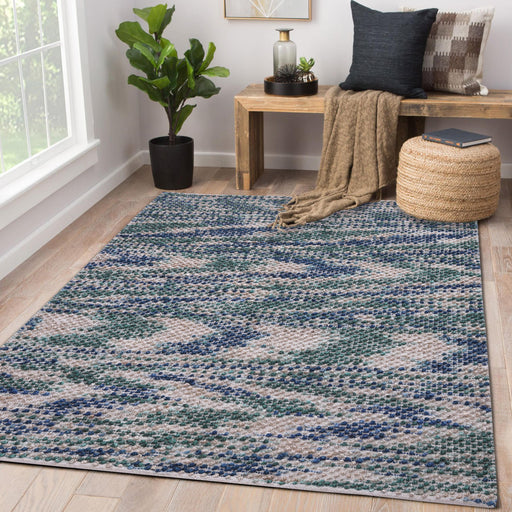 Green and Blue, Natural, Jute PEQURA Rug