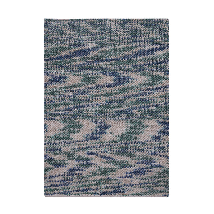 Green and Blue, Natural, Jute PEQURA Rug