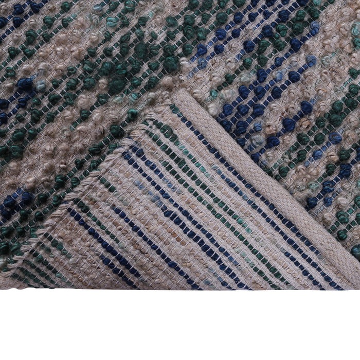 Green and Blue, Natural, Jute PEQURA Rug