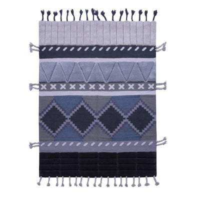 Multi-colour, stylish, Geometric Pattern, Hand-Tufted, Wool Rug
