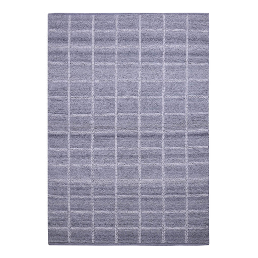 Grey, Check Pattern, Rectangle, PEQURA Rug