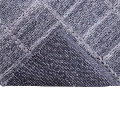 Grey, Check Pattern, Rectangle, PEQURA Rug