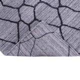 Grey and Black, Geometric Pattern, Wool PEQURA Rug
