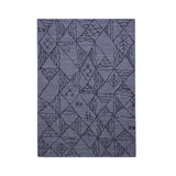 Grey and Black, Rectangle, Geometric Pattern, Wool PEQURA Rug