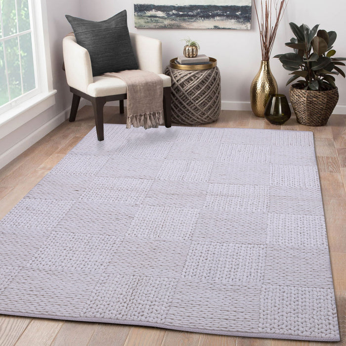 Natural White, Hand-woven, Wool PEQURA Rug