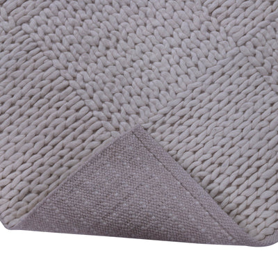 Natural White, Hand-woven, Wool PEQURA Rug