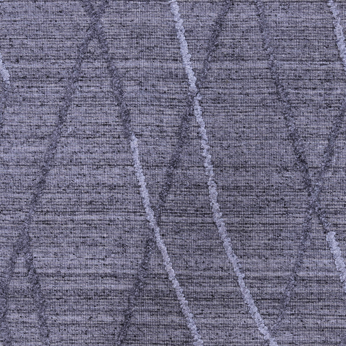 Natural Grey and Geometric Pattern, Wool Rug