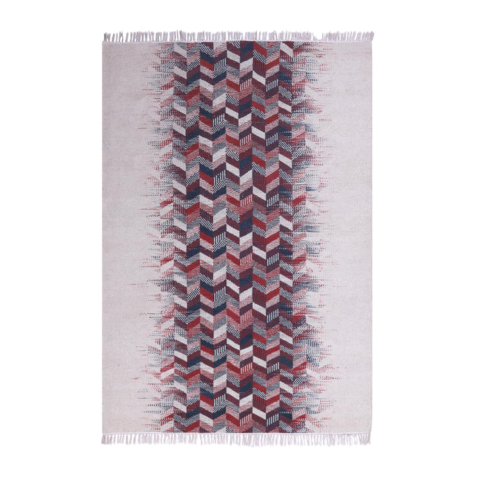 Multi-Colour, Rectangle, Hand-woven Rug.