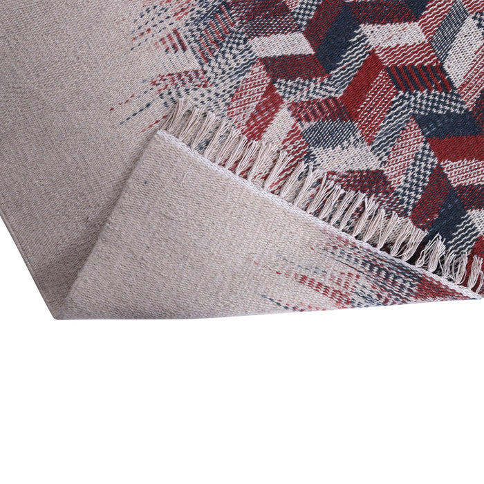 Multi-Colour, Rectangle, Hand-woven Rug.