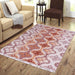 Red and Yellow, Hand-woven, Flat, Rectangle, PEQURA Rug