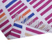 Blue, Orange, and Pink, Stripe Pattern, Cotton PEQURA Rug