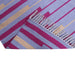 Grey, Pink, and Yellow, Stripe Pattern, Cotton PEQURA Rug