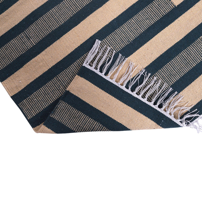 Brown and Green, Rectangle, Cotton PEQURA Rug