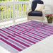 Pink and White, Stripe Pattern PEQURA Rug