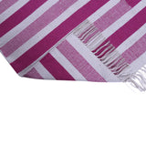 Pink and White, Stripe Pattern PEQURA Rug