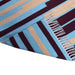 Blue, Turquoise and Yellow, Stripe Pattern PEQURA Rug