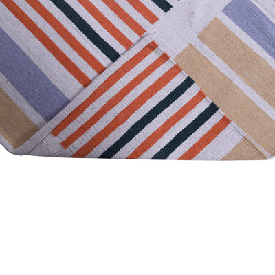 Multi-colour, Cotton, Stripe Pattern, Flat PEQURA Rug