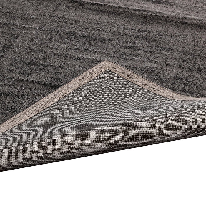 Solid Grey, Abstract, Rectangle PEQURA Rug